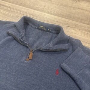 Ralph Lauren Polo Men's Sz XL Sweater Quarter Zip Sweater Navy Blue